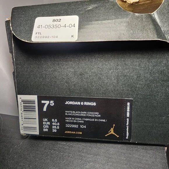 Jordan 6 Rings Concord - Picture 7 of 7